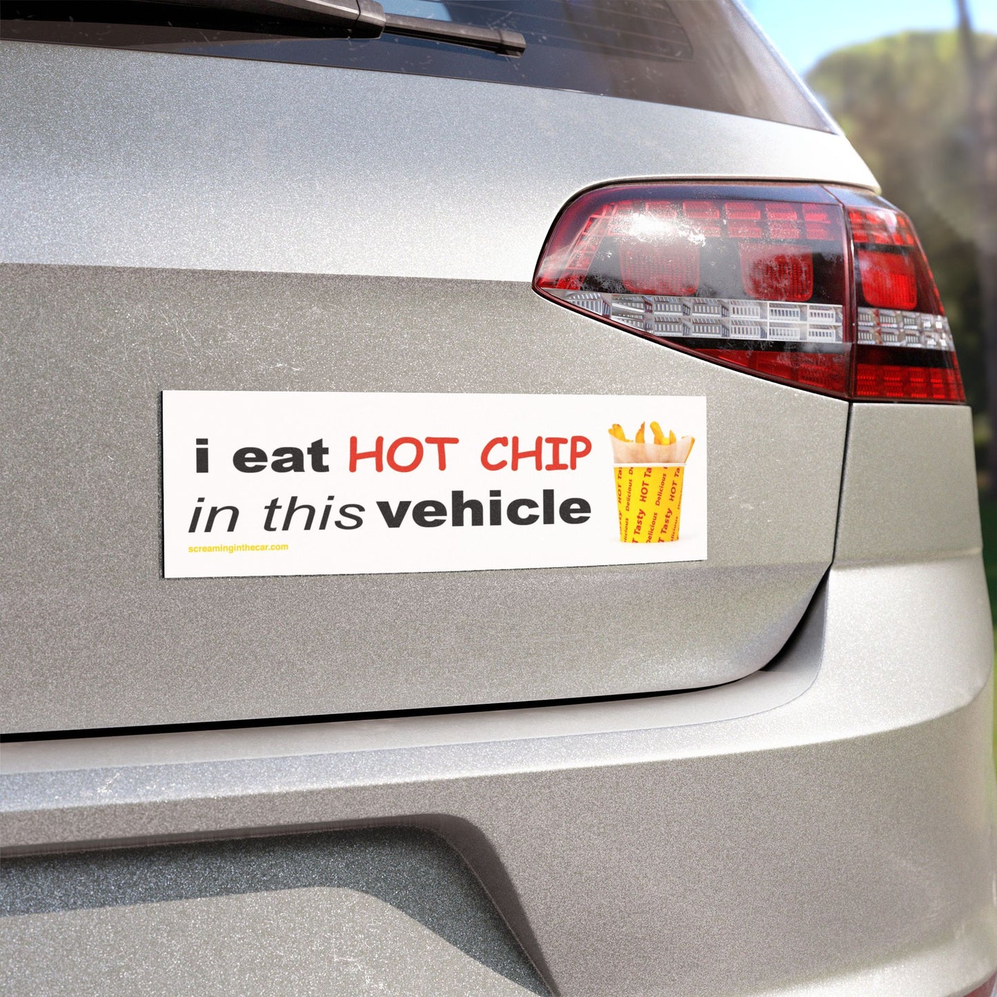 i eat hot chip bumper magnet