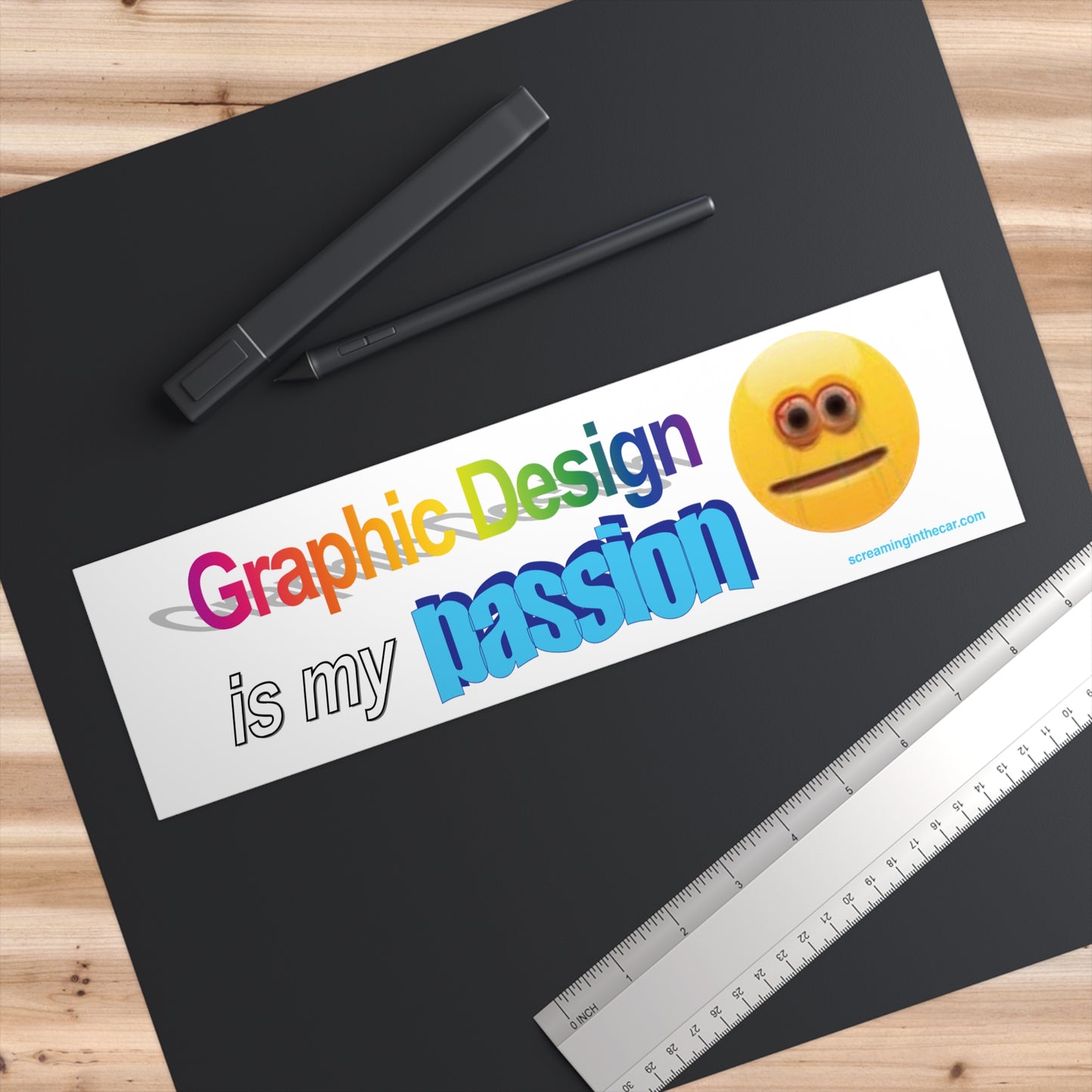 Graphic Design Is My Passion Bumper Sticker