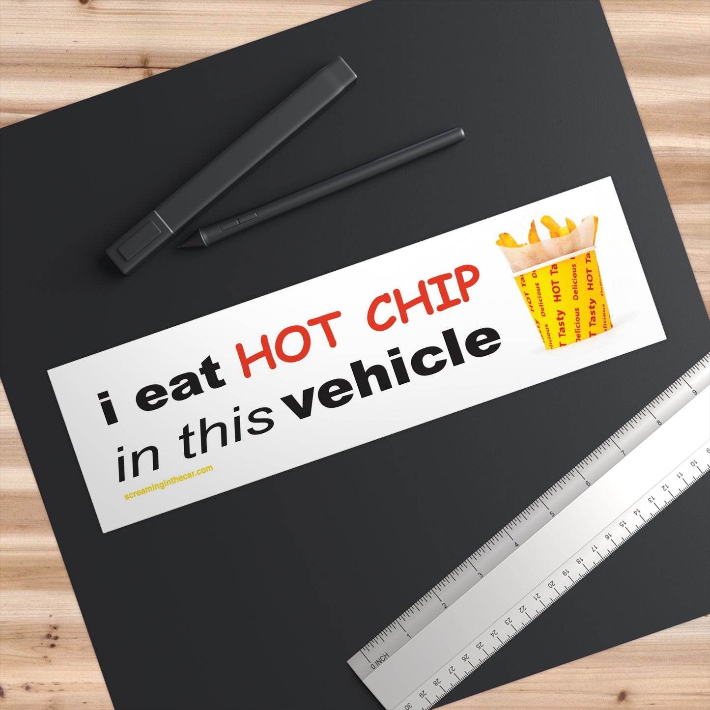 i eat hot chip bumper sticker