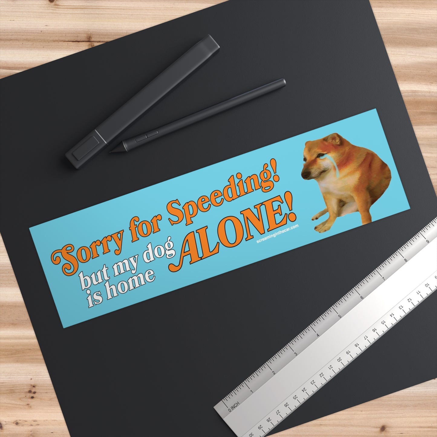 my dog is home alone bumper sticker