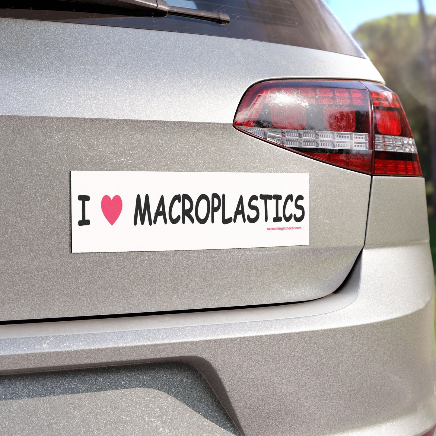 i ♥︎ macroplastics bumper magnet