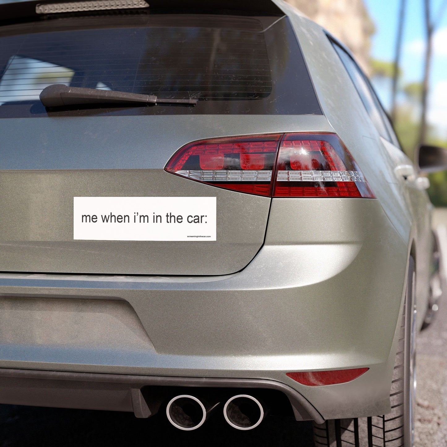 me when i'm in the car: bumper magnet