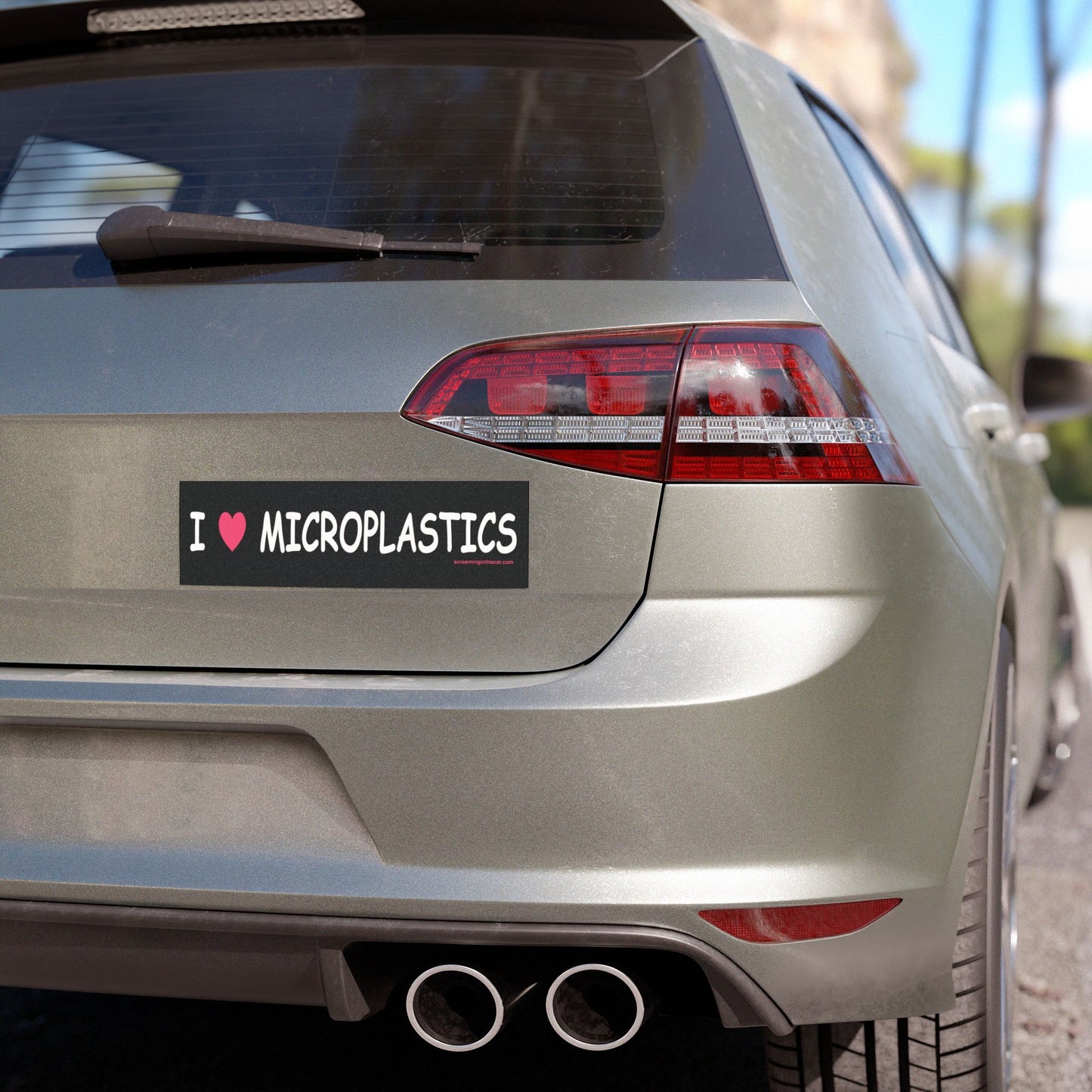 i ♥︎ microplastics bumper magnet