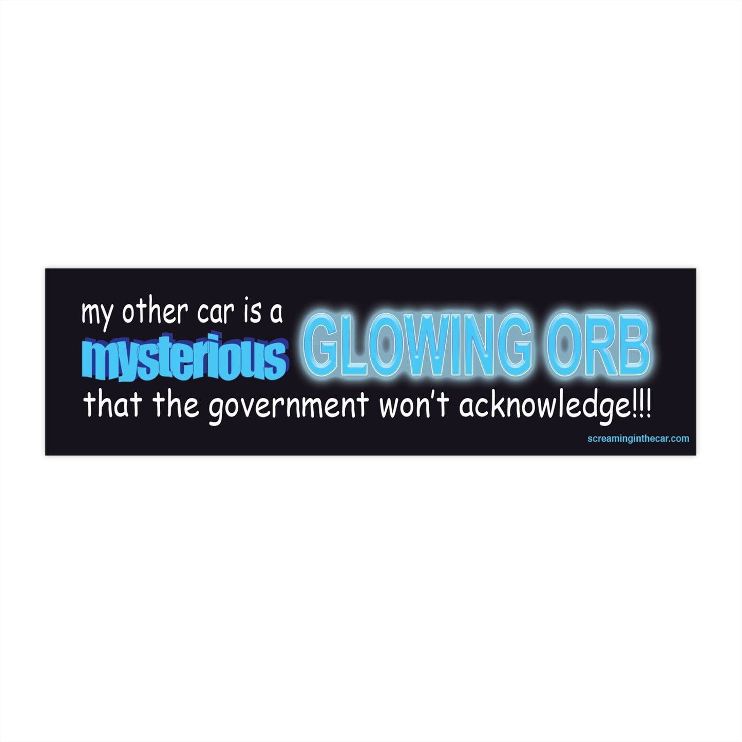 glowing orb bumper sticker