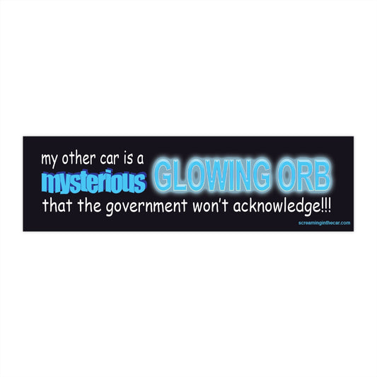 glowing orb bumper sticker