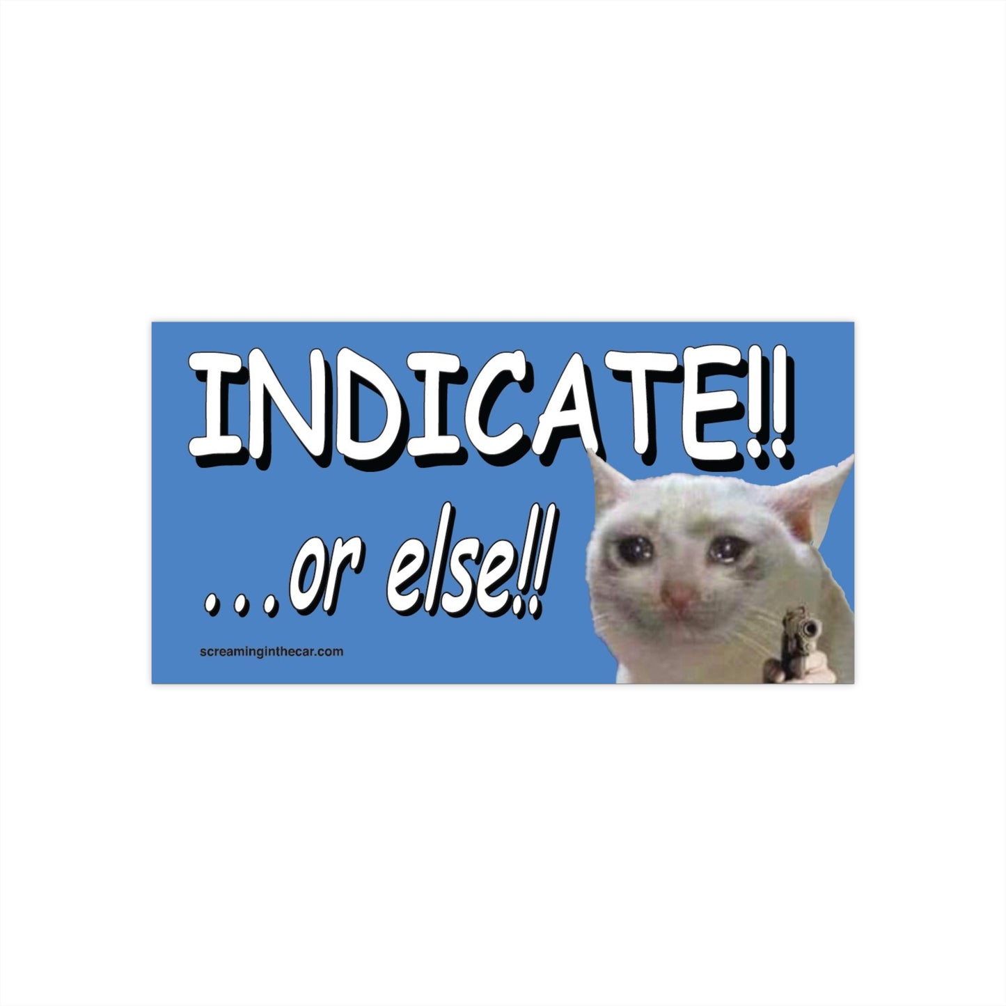 INDICATE!!! bumper sticker