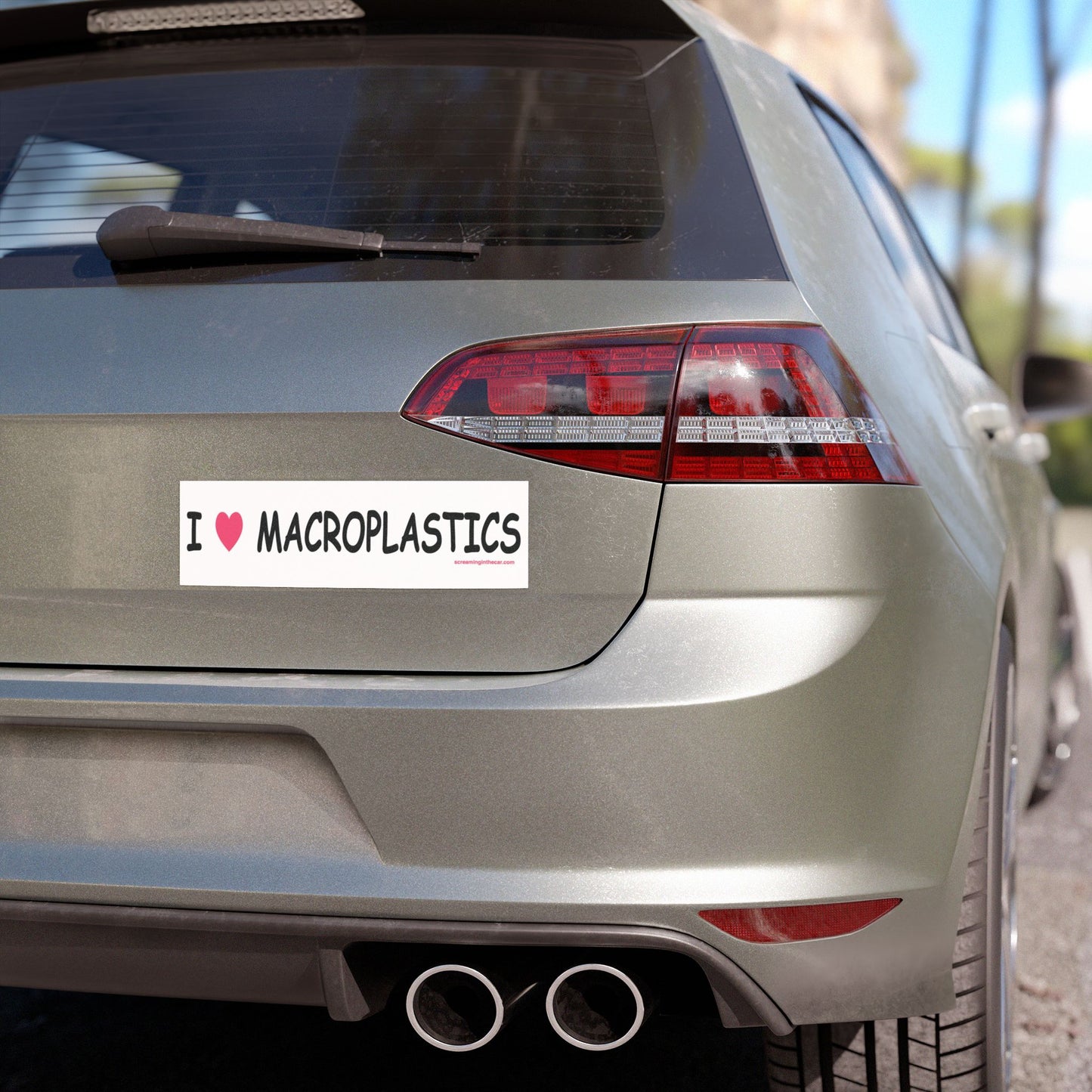 i ♥︎ macroplastics bumper magnet
