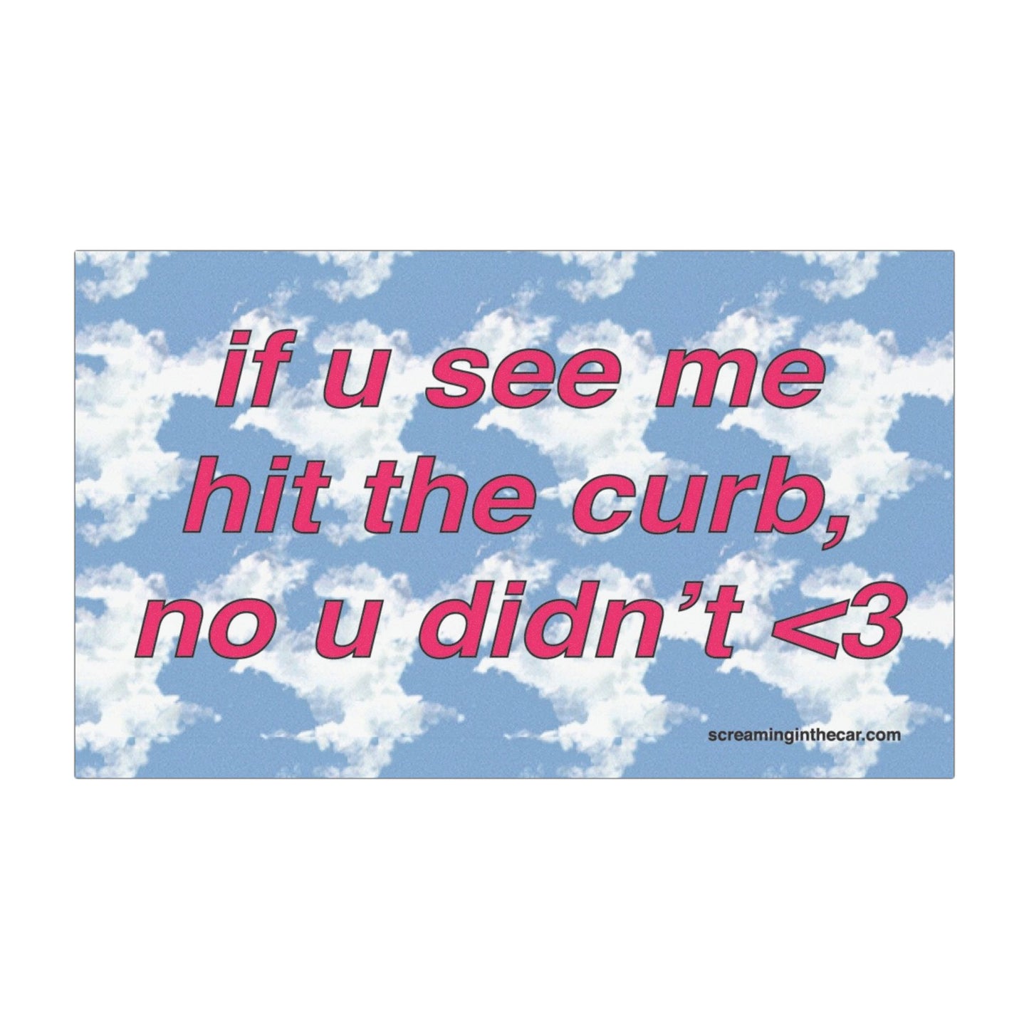 if u see me hit the curb bumper magnet