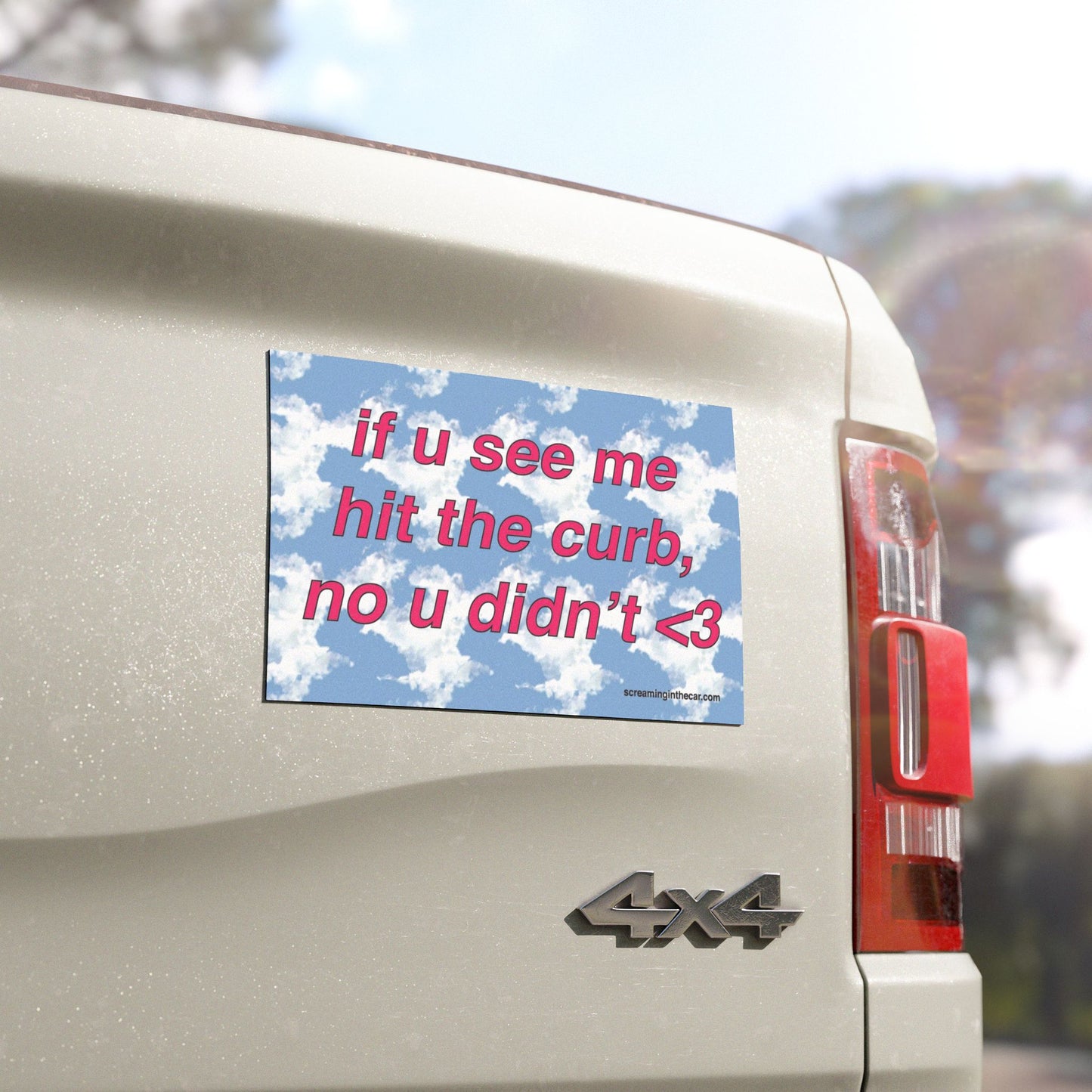 if u see me hit the curb bumper magnet