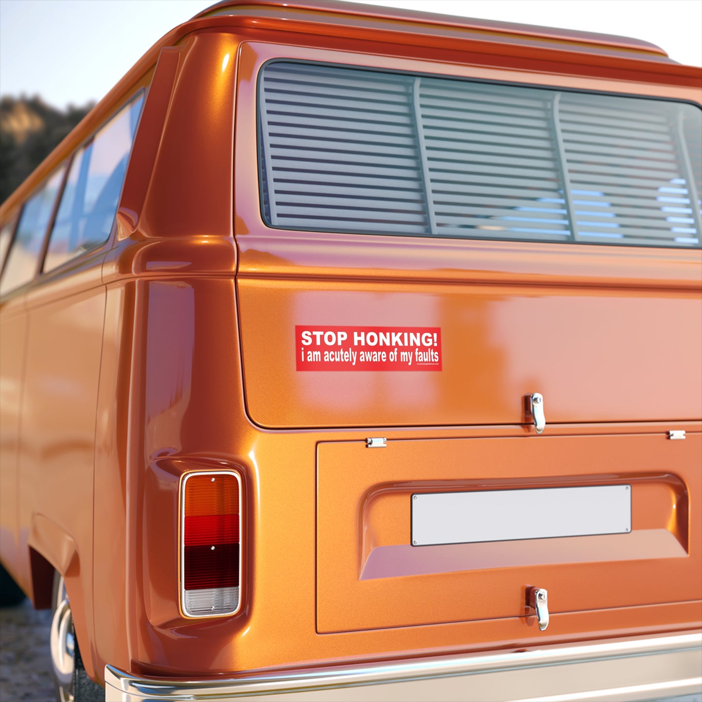 acutely aware of my faults bumper sticker