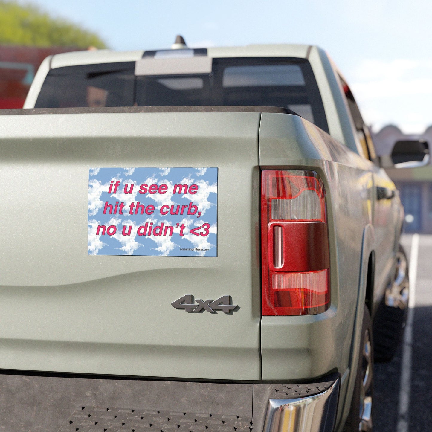 if u see me hit the curb bumper magnet