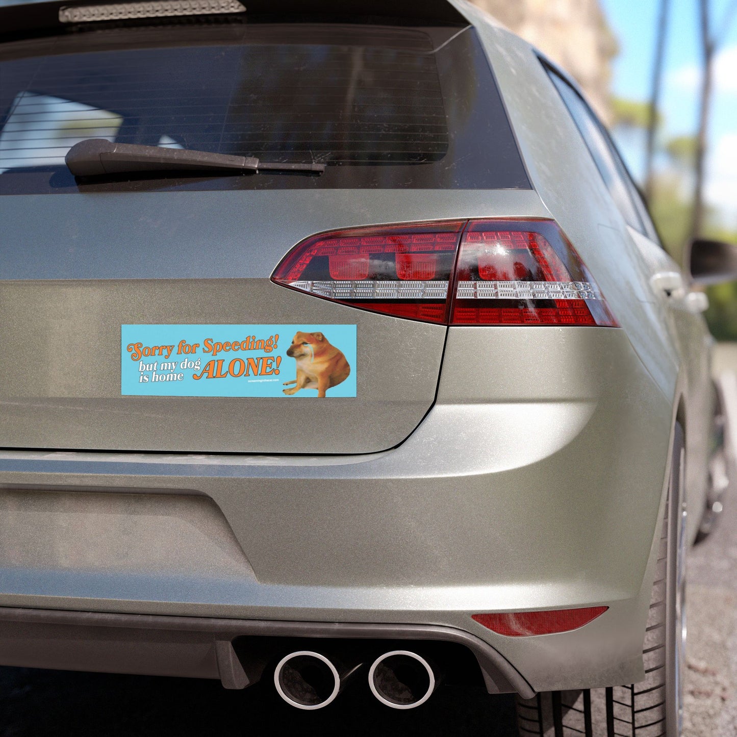 my dog is home alone bumper magnet